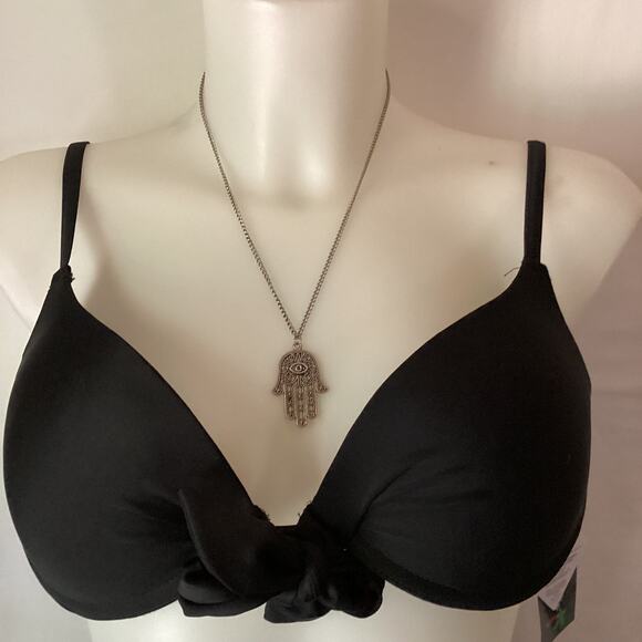 1765 NIP Hamsa Hand Necklace Celtic Jewelry Evil Eye Good Luck Long 20" Length - Picture 3 of 4